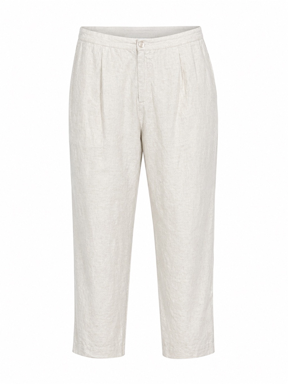 Sherri Martin Petites Linen Blend  Pants Womens 28x26 Beige Cropped Minimalist